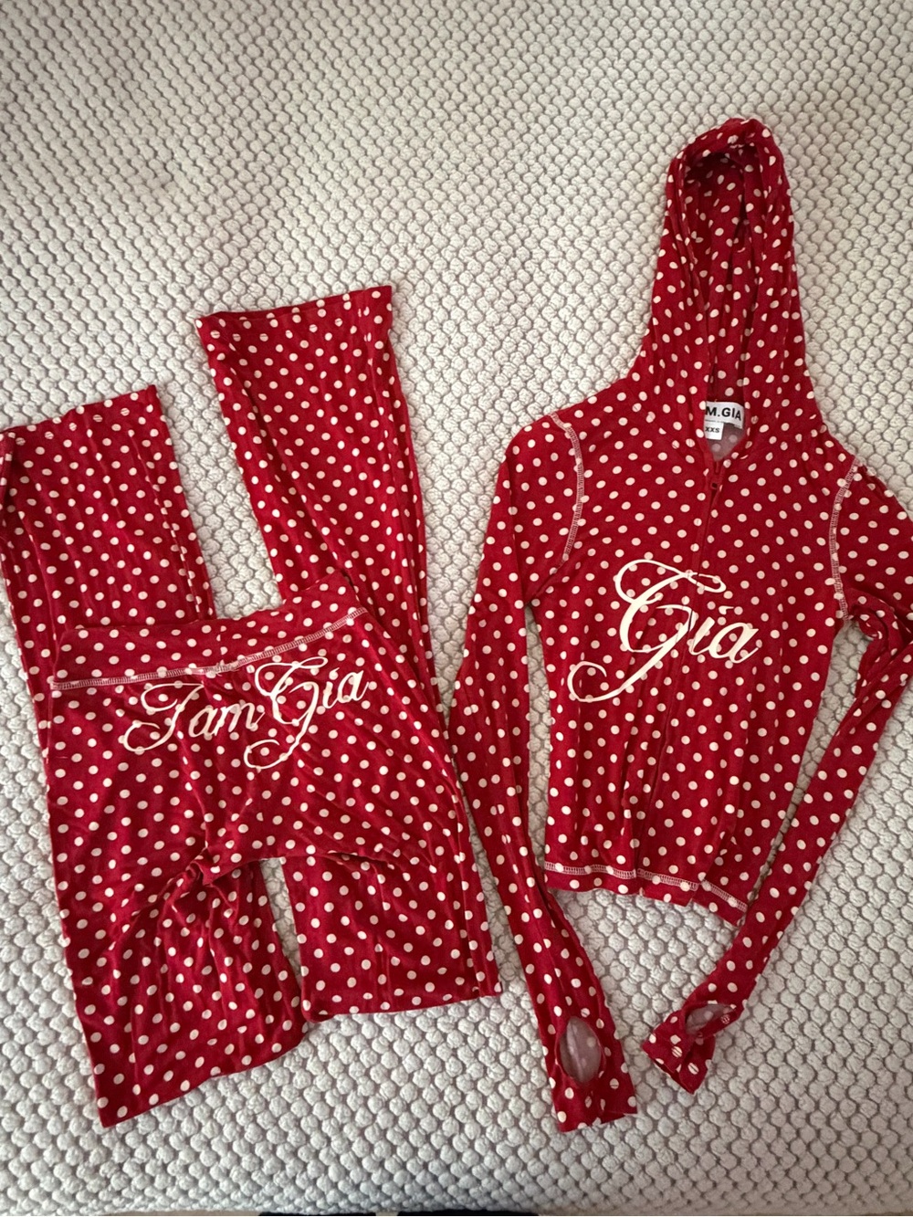 I.AM.GIA Red Polka Dot Hoodie & Leggings Set